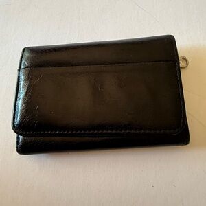 HOBO International The Jill Black Leather Tri Fold Wallet